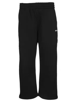 MSGM Logo Printed Wide Leg Track Pants