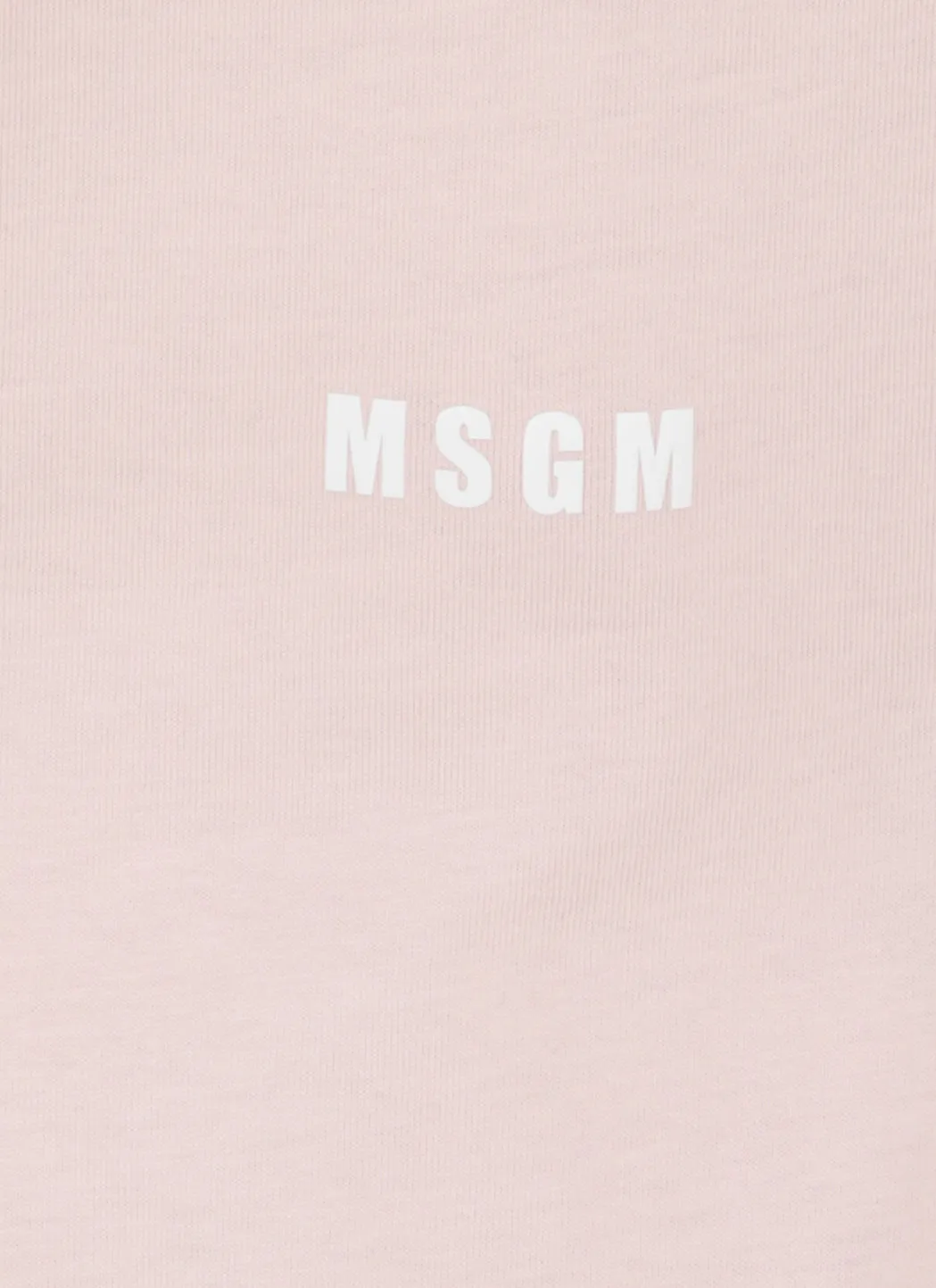 MSGM Micro Logo Printed Crewneck T-Shirt
