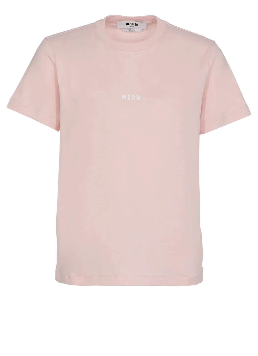 MSGM Micro Logo Printed Crewneck T-Shirt