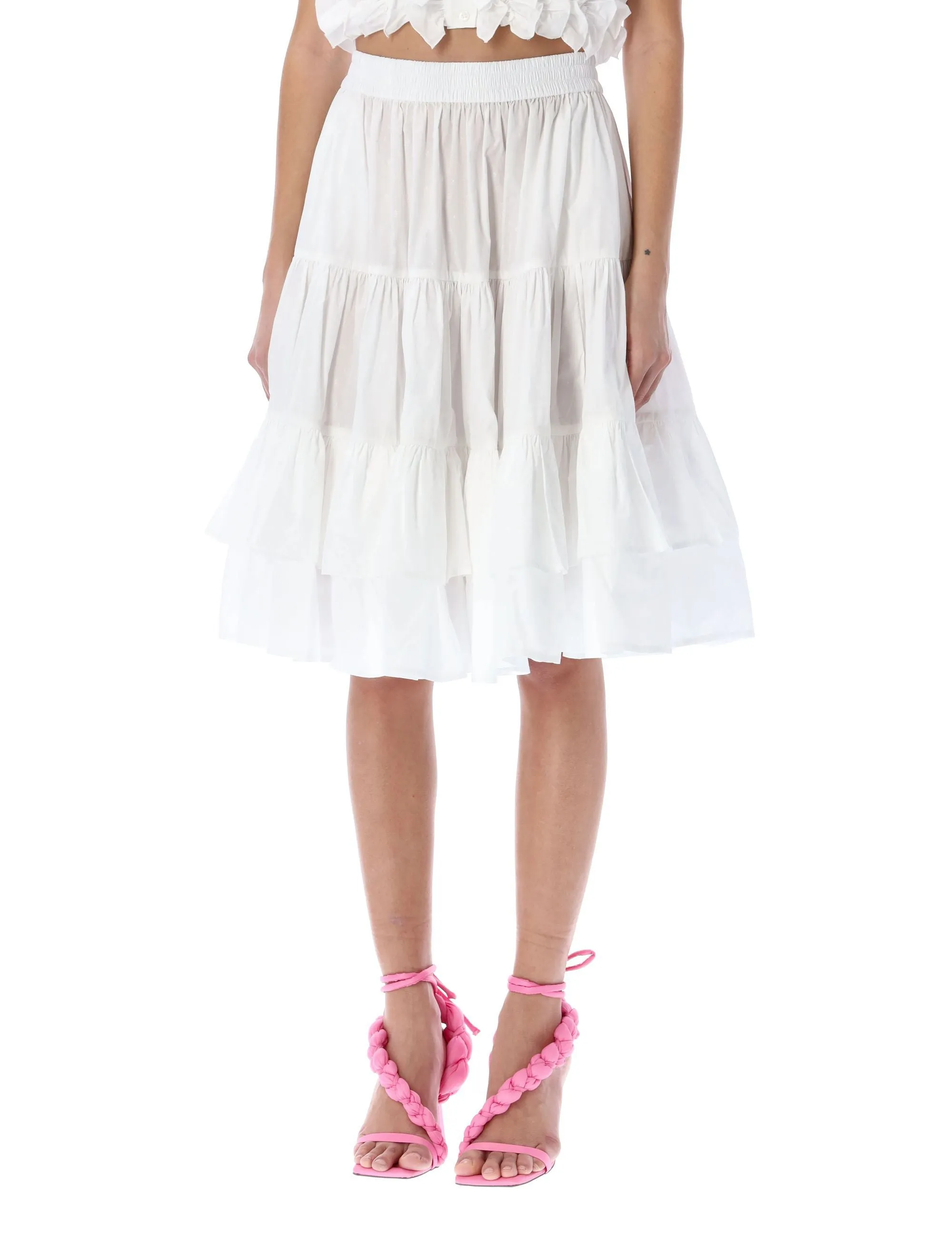 MSGM Ruffled Midi Skirt