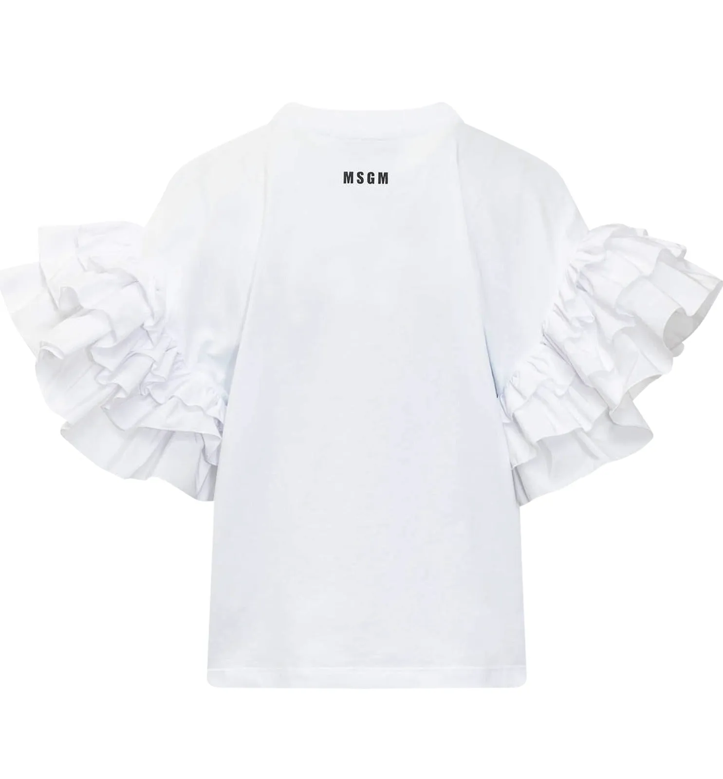 MSGM Ruffled Short-Sleeved T-Shirt