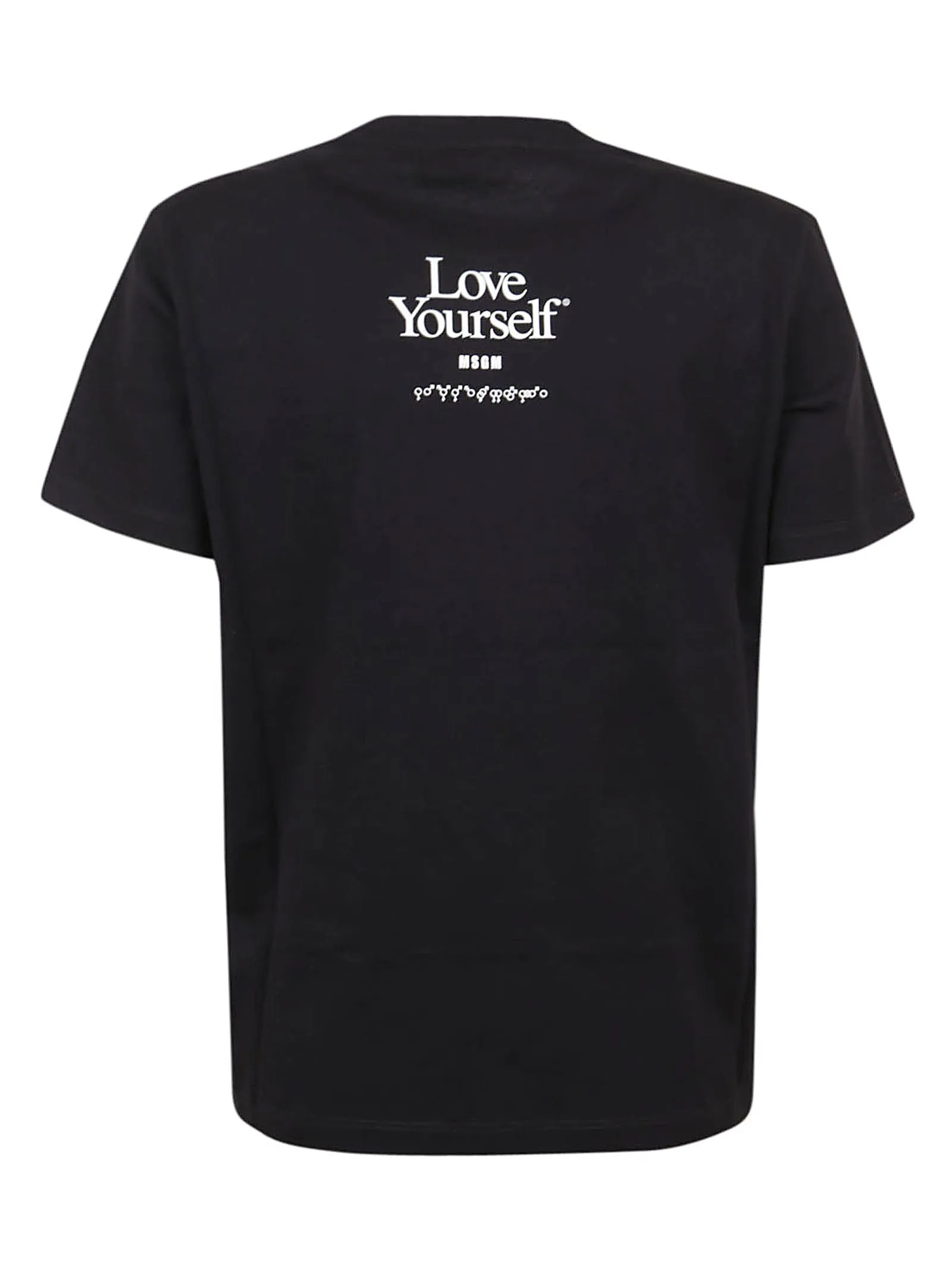 MSGM Slogan Printed Crewneck T-Shirt