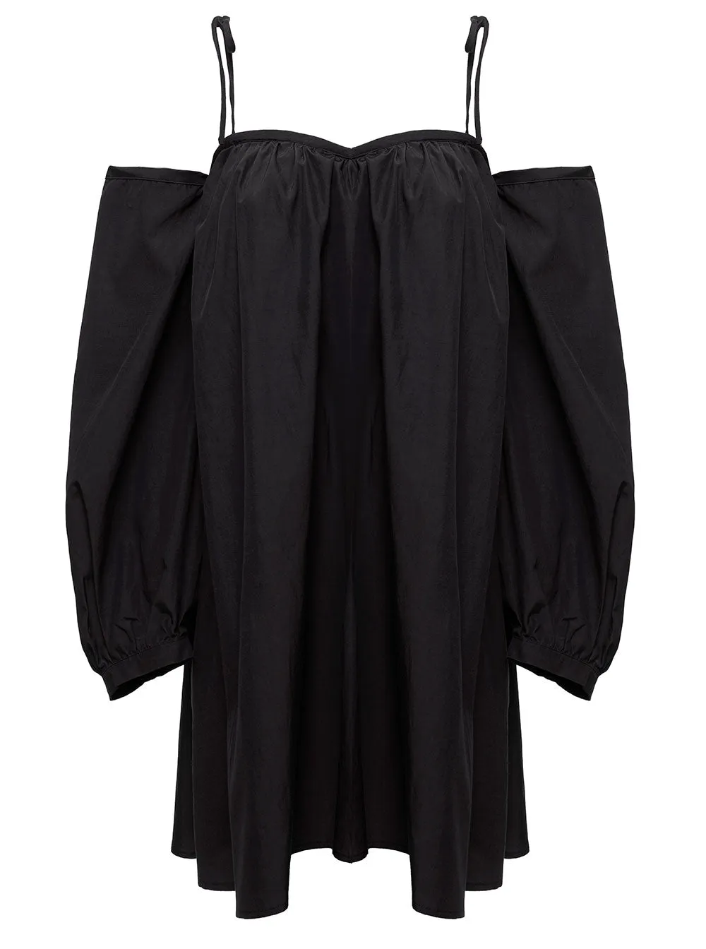 MSGM Tie Strap Cold Shoulder Dress