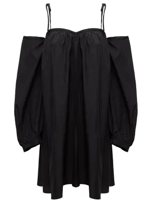 MSGM Tie Strap Cold Shoulder Dress