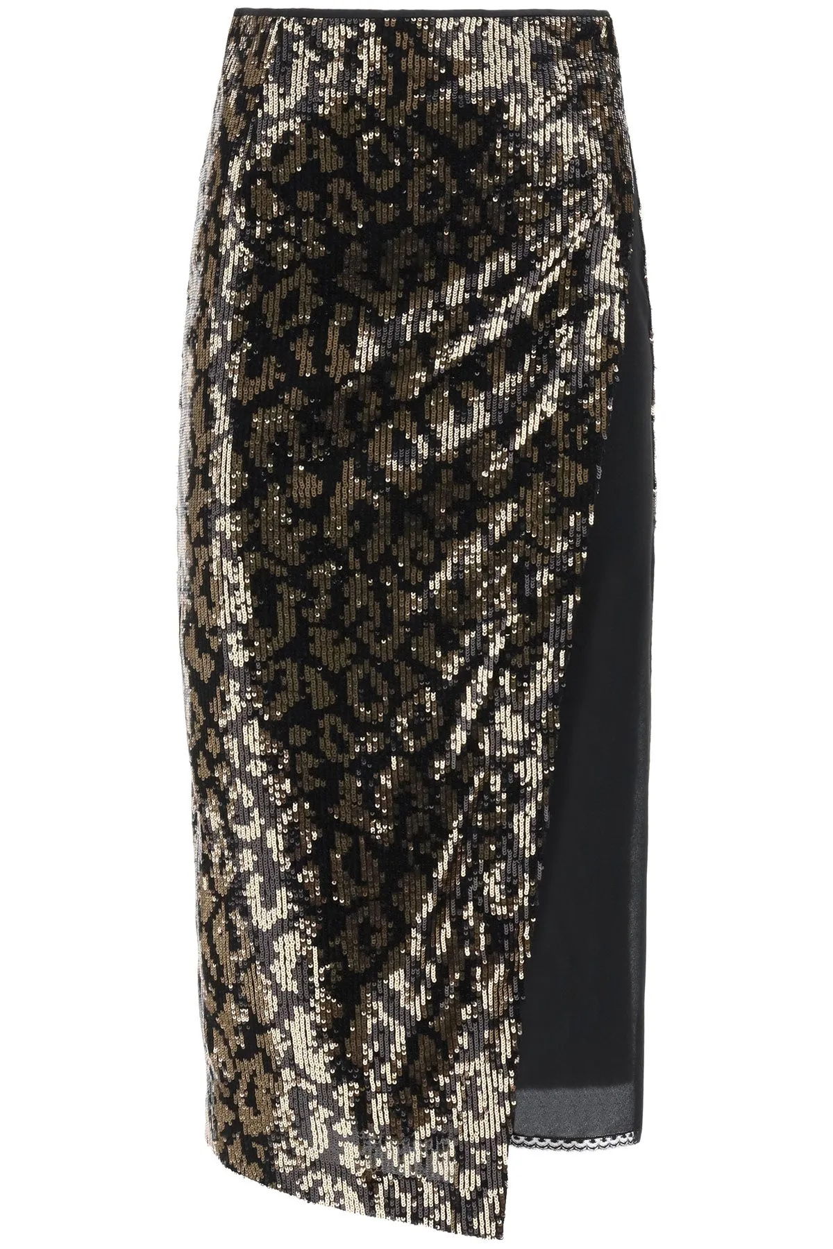 N21 High Waist Cut-Out Midi Skirt