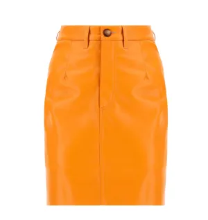 Nanushka Button Detailed Slim Cut Mini Skirt
