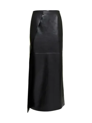 Nanushka High Waist Side Slit Maxi Skirt
