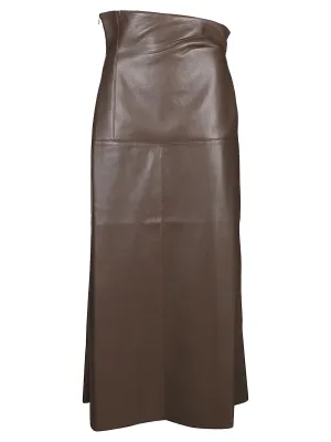 Nanushka Melody Asymmetric High-Waisted Midi Skirt