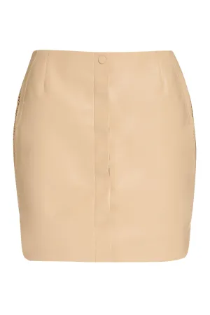 Nanushka Slim Fit Round Hem Mini Skirt