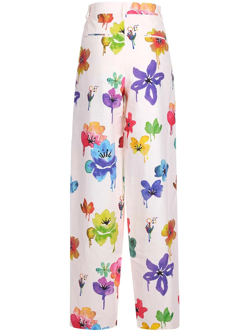 Off-White All-Over Printed Straight Leg Trousers