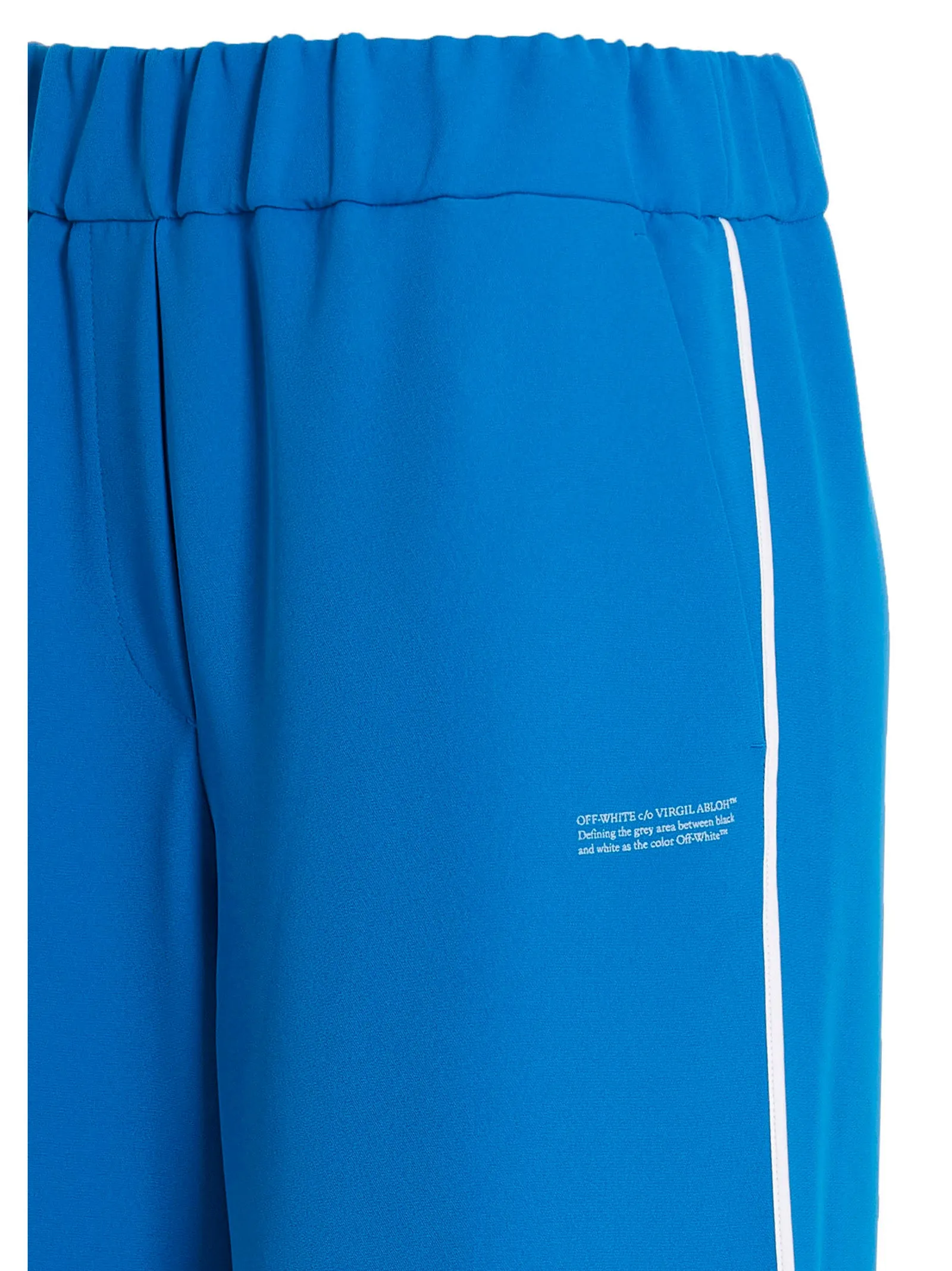 Off-White Cady High Waist Wide Leg Trousers