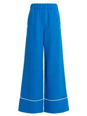 Off-White Cady High Waist Wide Leg Trousers