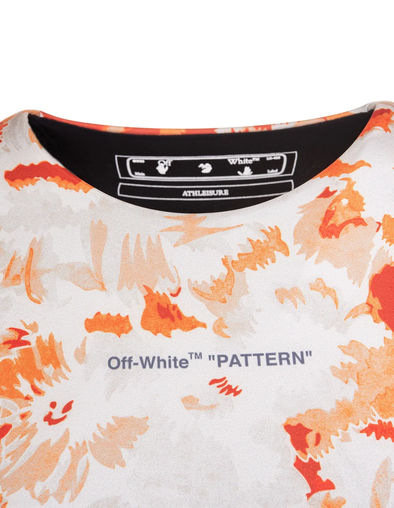 Off-White Floral Printed Active Bra Top