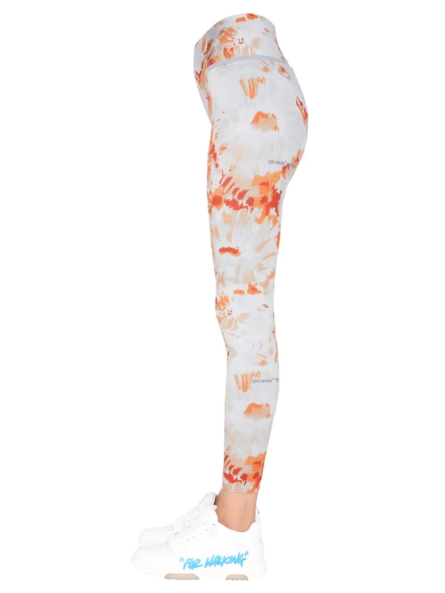 Off-White Floral Printed Leggings