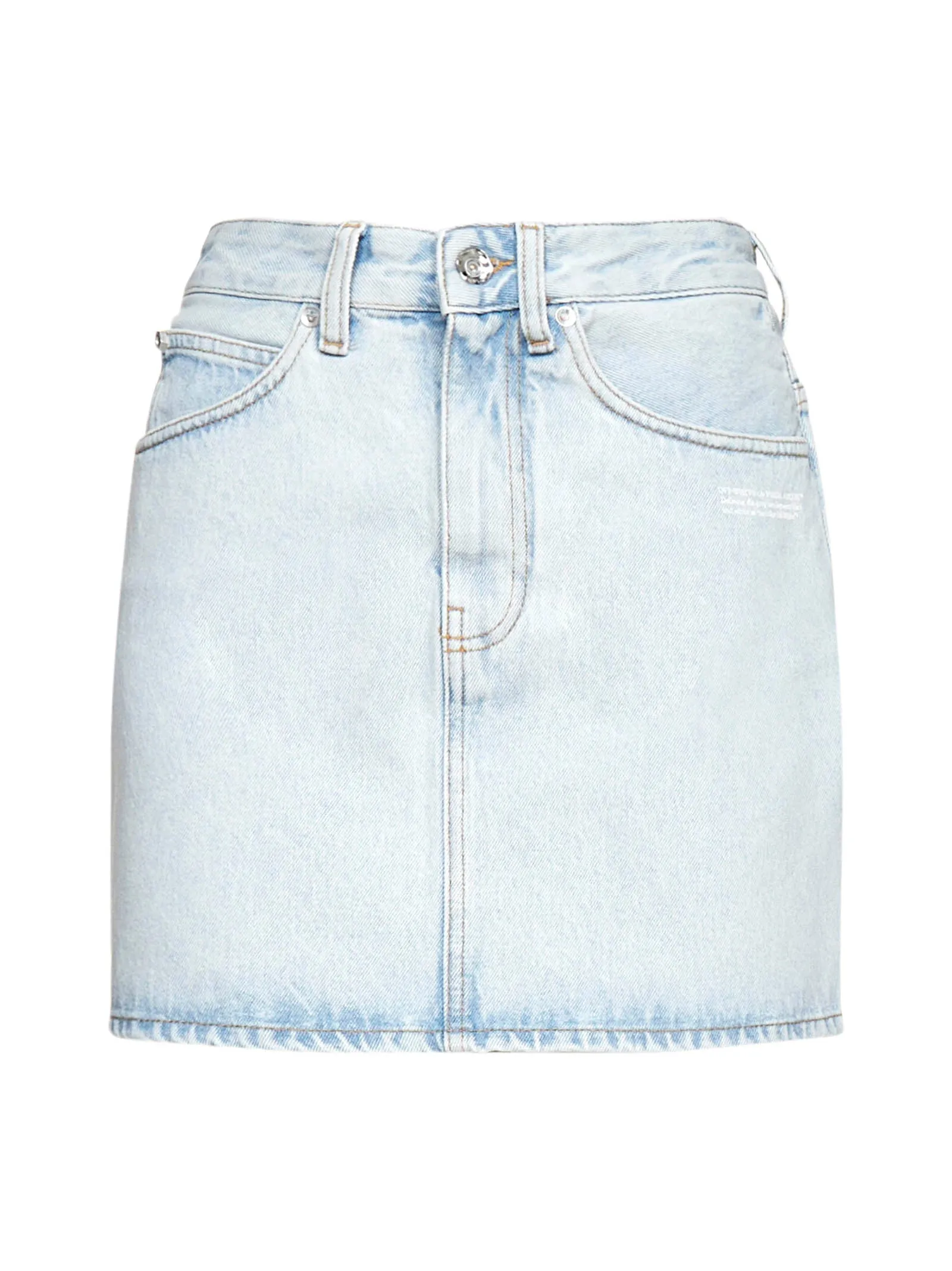 Off-White High Waist Mini Denim Skirt