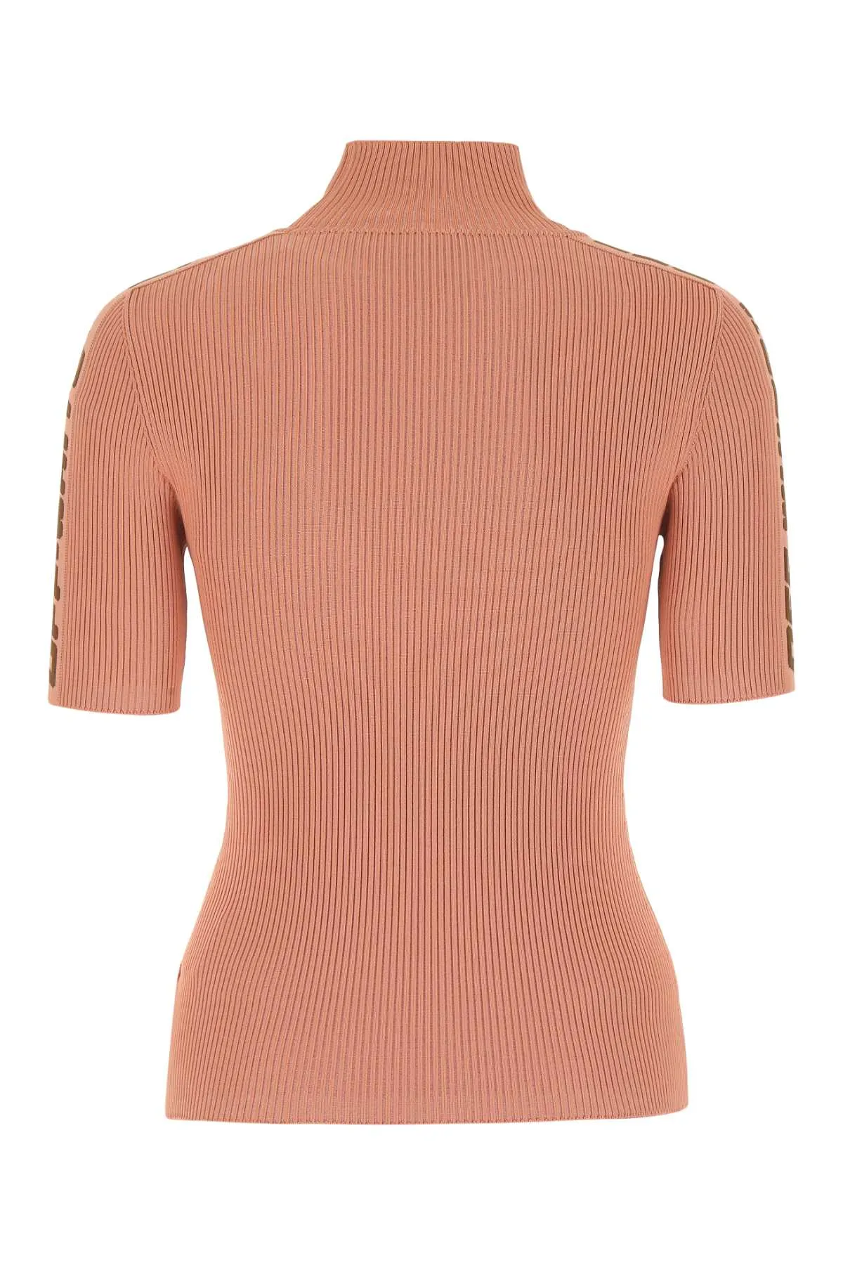 Off-White Logo Intarsia High Neck Knitted Top