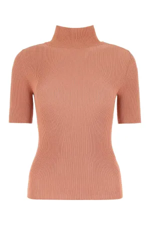 Off-White Logo Intarsia High Neck Knitted Top