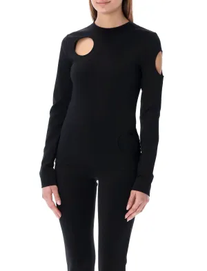 Off-White Meteor Crewneck Cut-Out Top