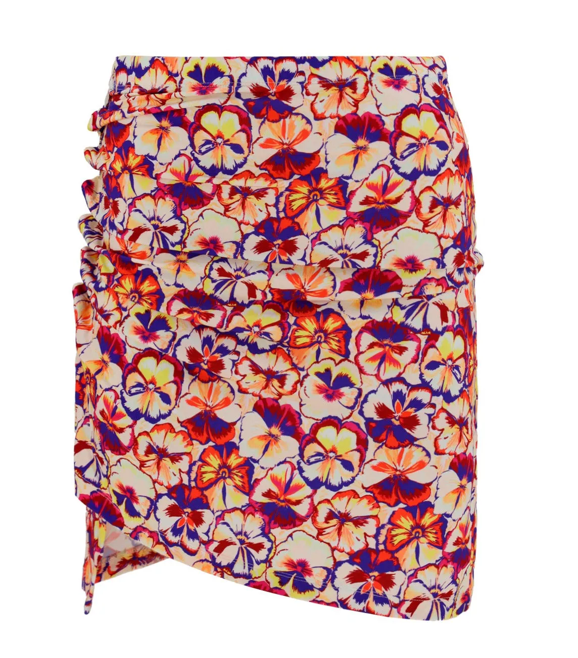 Paco Rabanne Floral Printed Asymmetric Mini Skirt