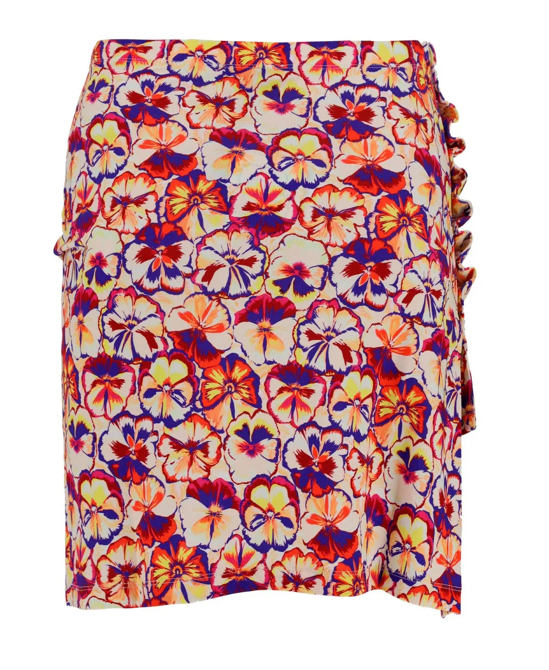 Paco Rabanne Floral Printed Asymmetric Mini Skirt
