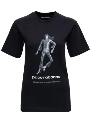 Paco Rabanne Logo Printed Crewneck T-Shirt