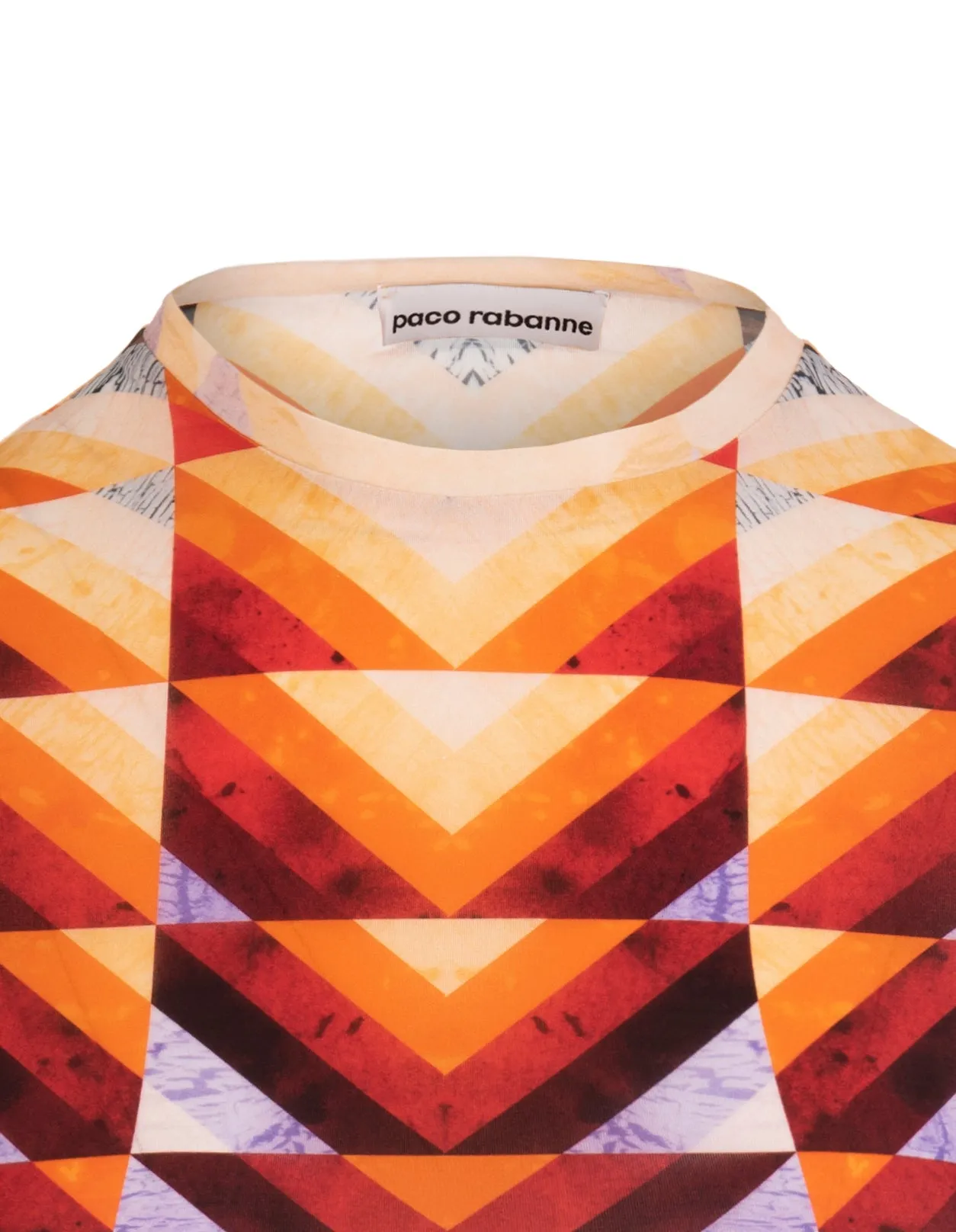 Paco Rabanne Short-Sleeved Patchwork Top