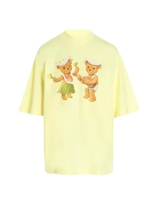 Palm Angels Dancing Bears Printed Crewneck T-Shirt