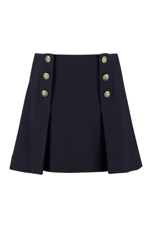 P.A.R.O.S.H. Buttoned-Embellished Mini  Skirt