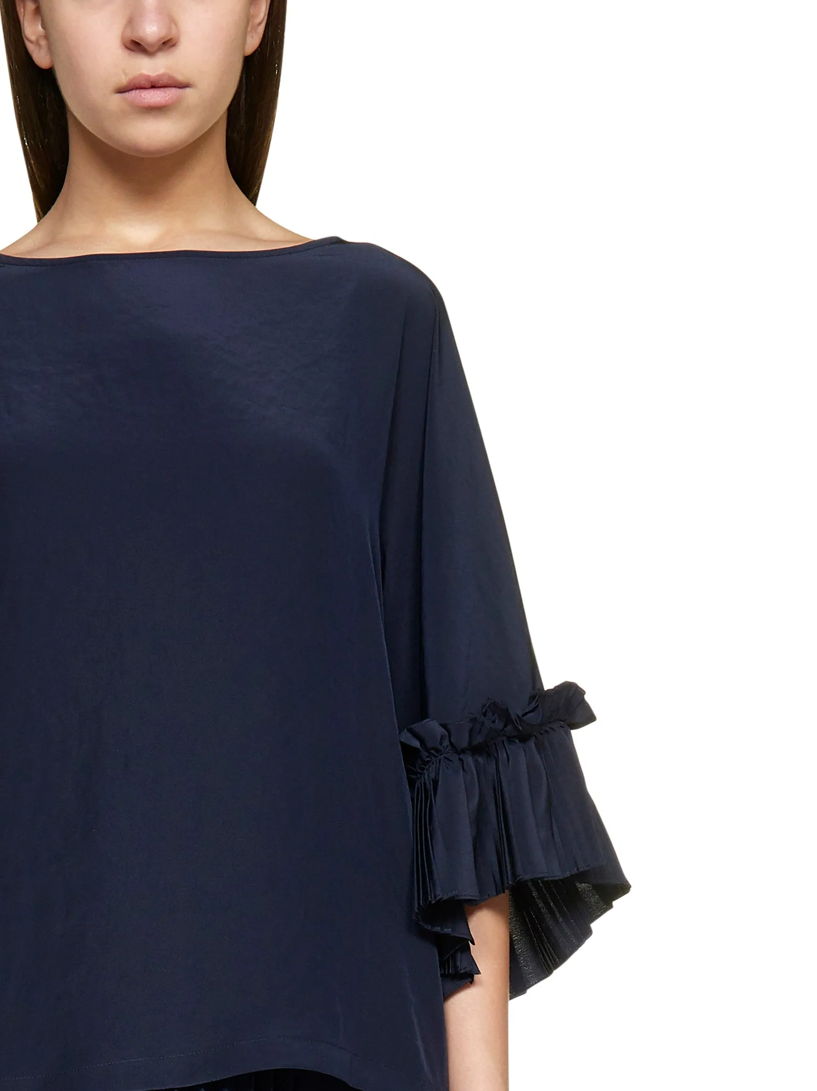 P.A.R.O.S.H. Ruffle Detailed Crewneck Top