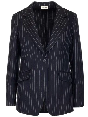 P.A.R.O.S.H. Striped Single-Breasted Jacket