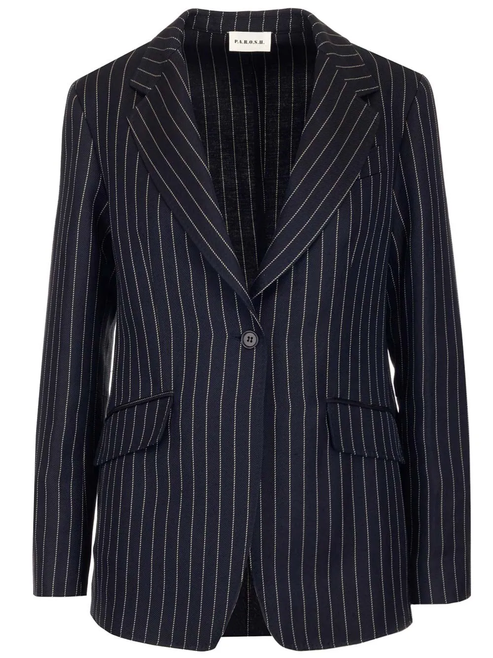P.A.R.O.S.H. Striped Single-Breasted Jacket