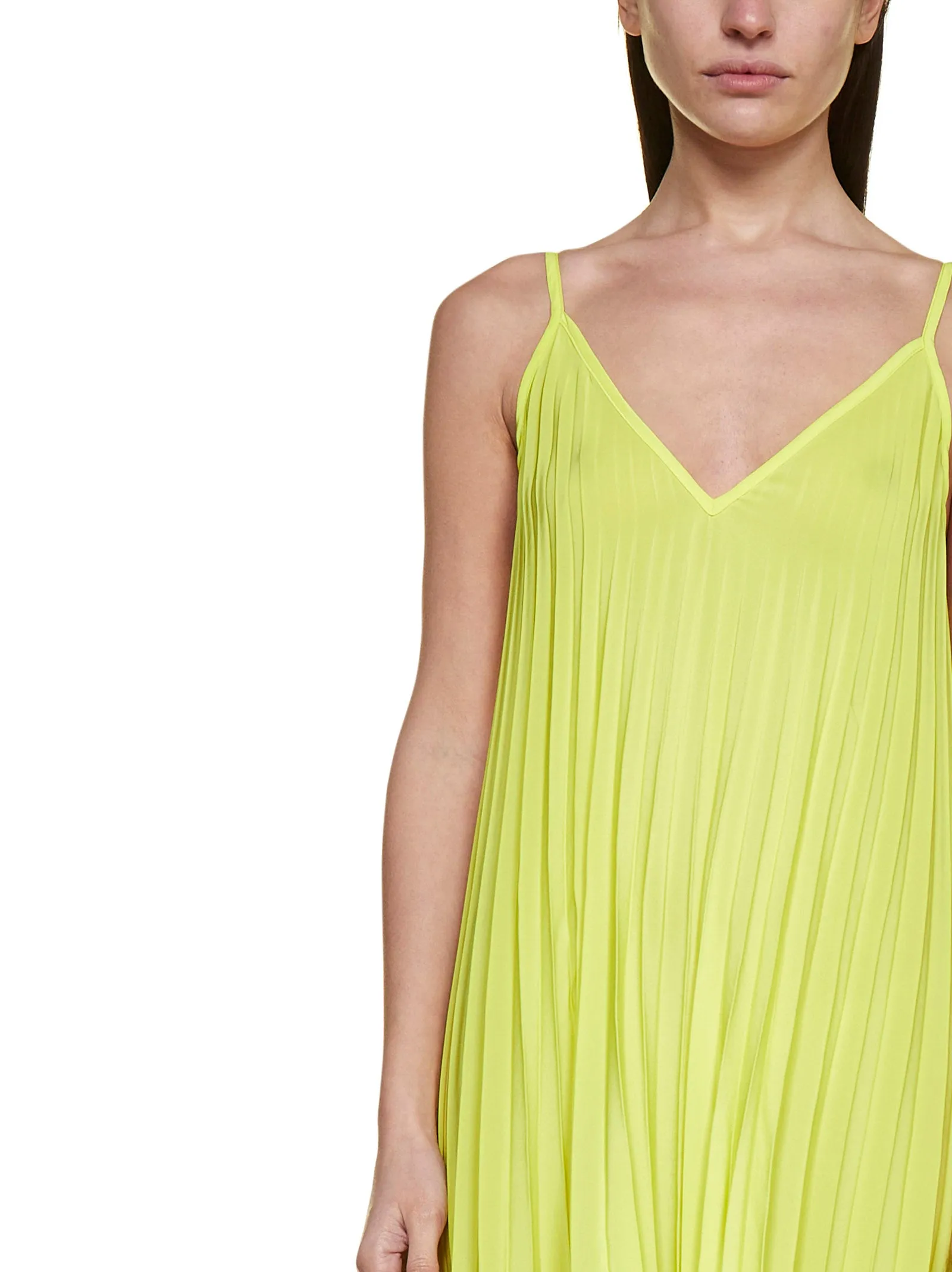 P.A.R.O.S.H. V-Neck Pleated Maxi Dress
