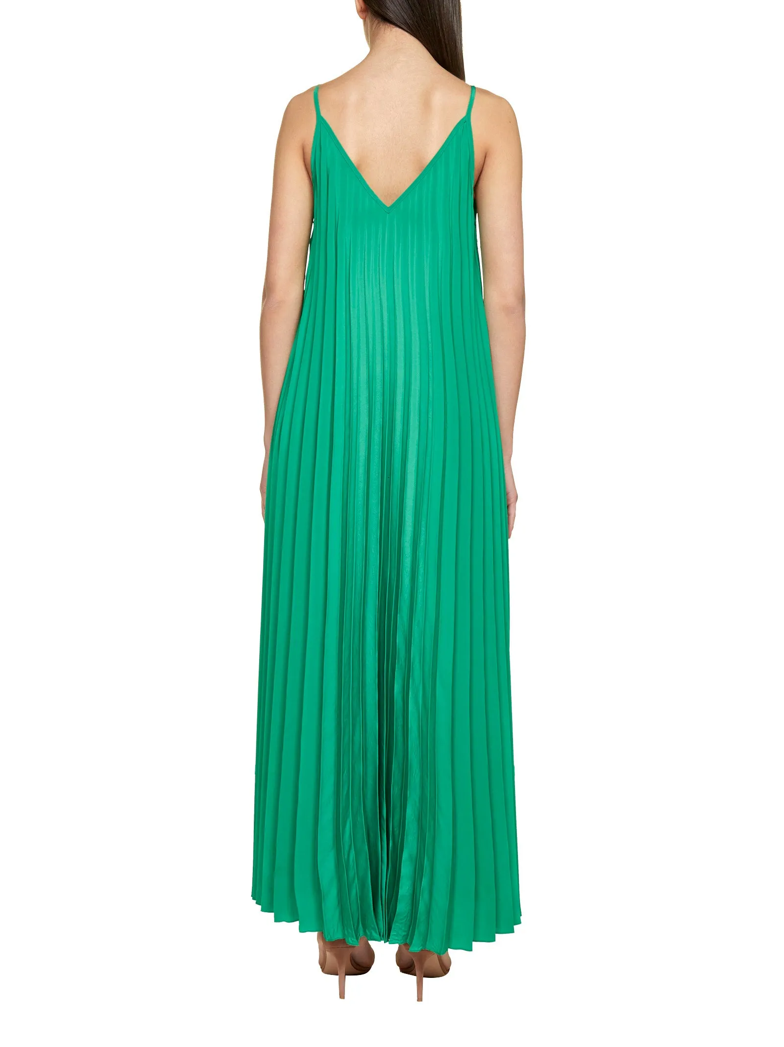 P.A.R.O.S.H. V-Neck Pleated Maxi Dress