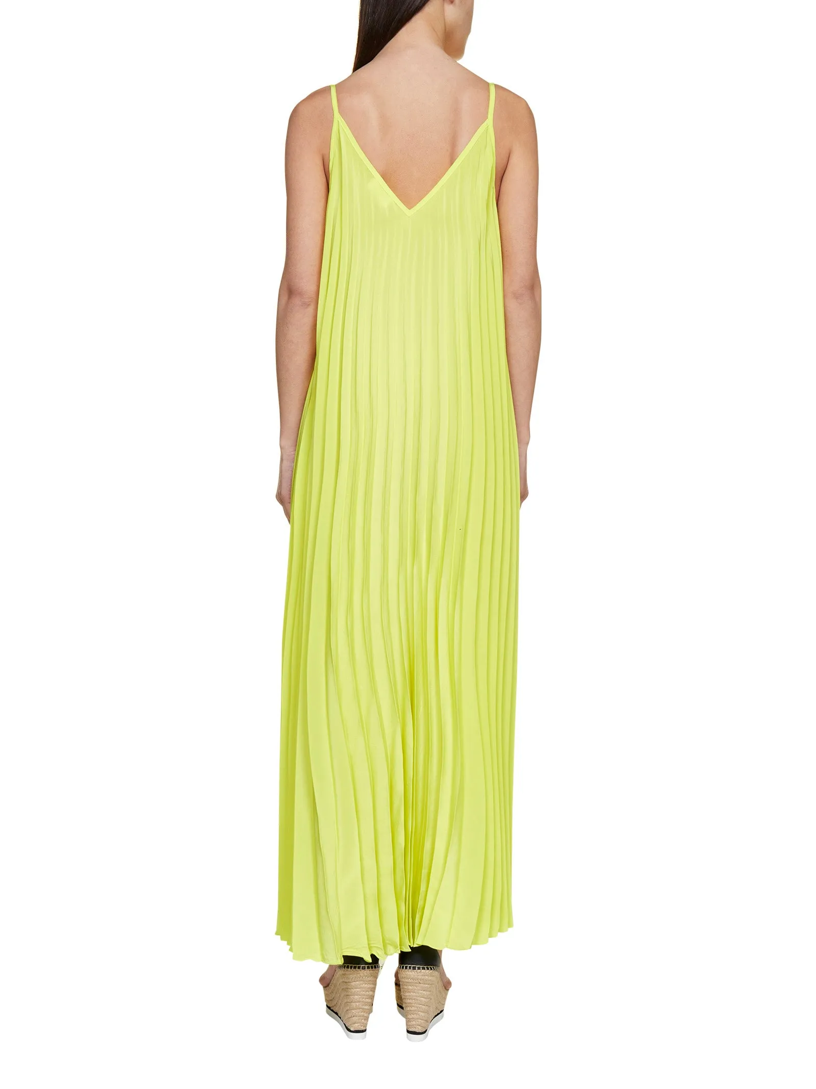 P.A.R.O.S.H. V-Neck Pleated Maxi Dress