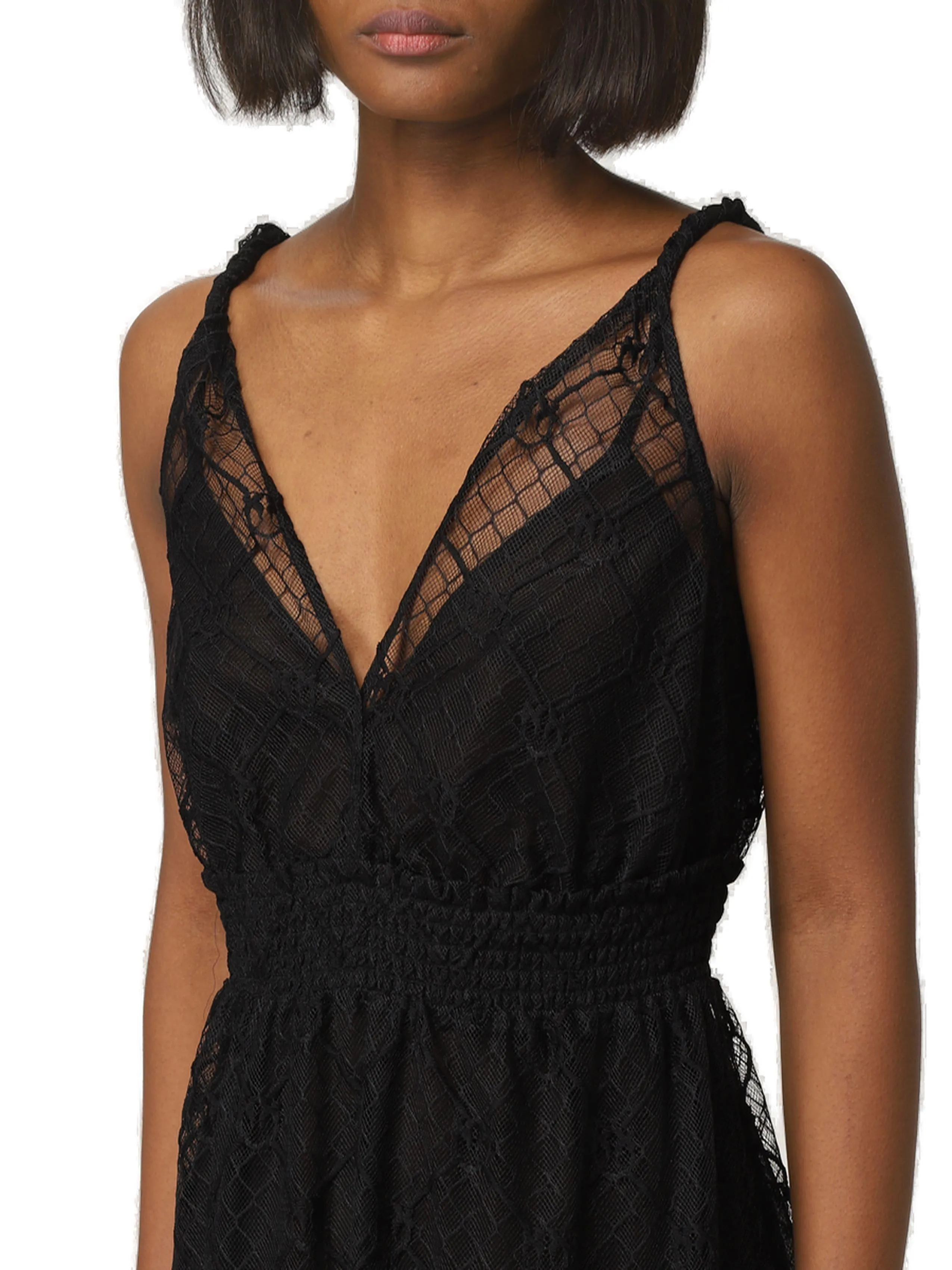 Pinko All-Over Love Birds Motif Midi Dress