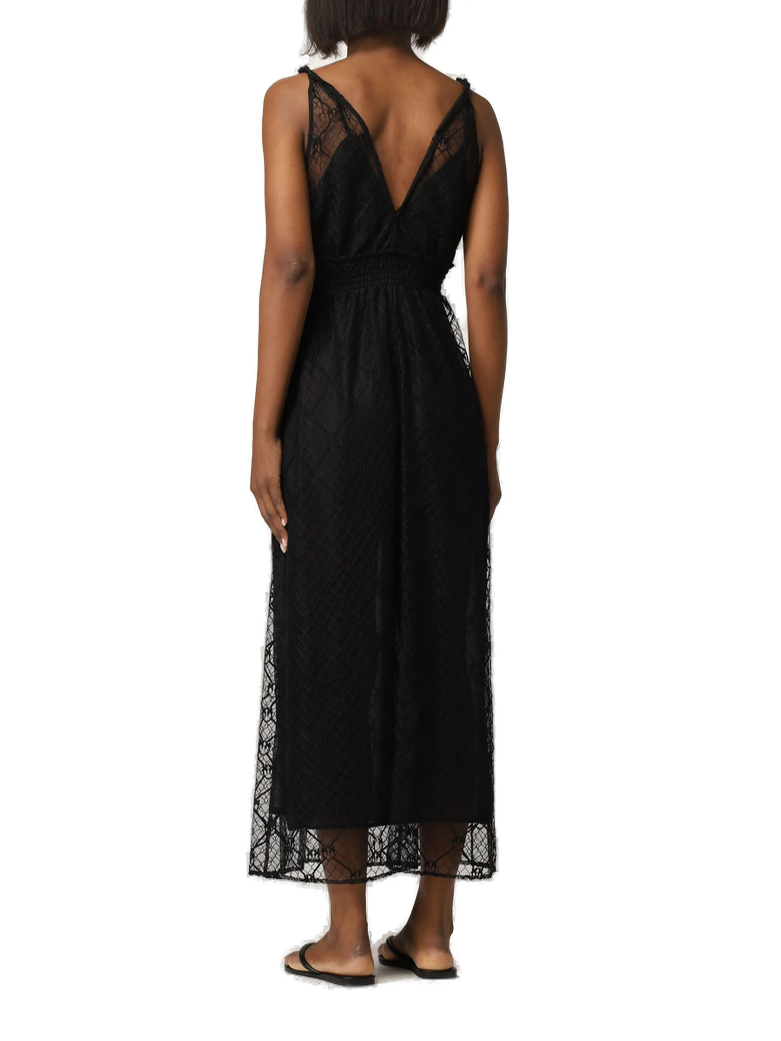 Pinko All-Over Love Birds Motif Midi Dress
