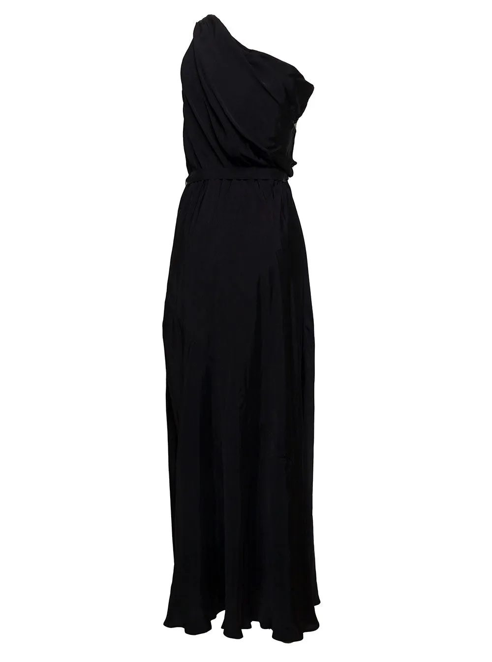 Pinko Belted One-Shoulder Maxi Dress