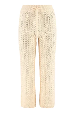 Pinko Drawstring Straight Leg Knitted Trousers