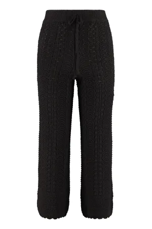 Pinko Drawstring Straight Leg Knitted Trousers