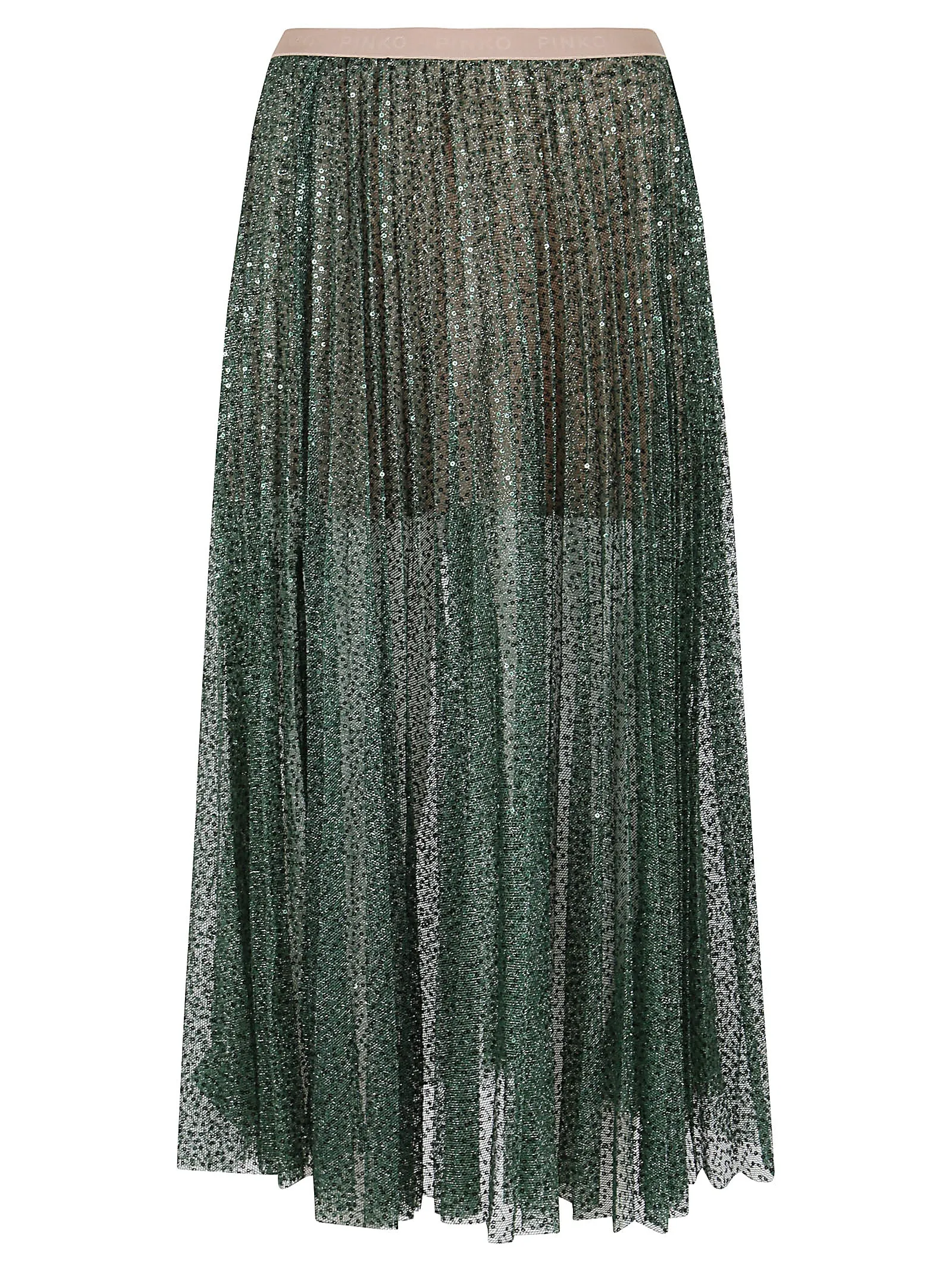 Pinko Embellished Pleated Midi Skirt
