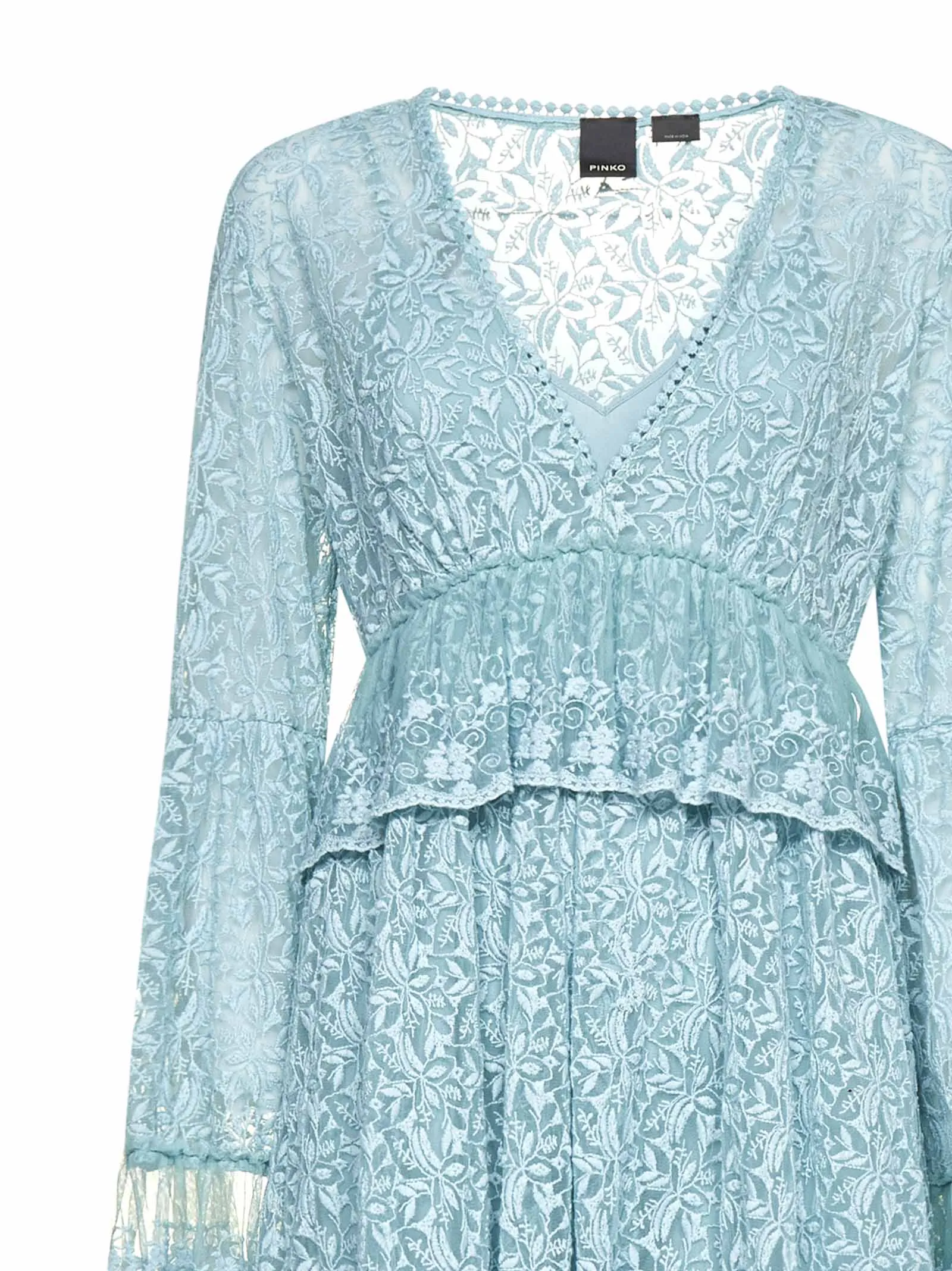 Pinko Embroidered Tulle Mini Dress
