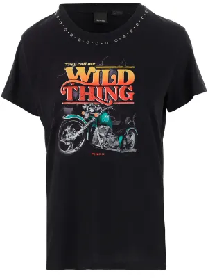 Pinko Graphic Printed Crewneck T-Shirt