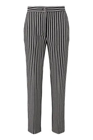 Pinko High Waist Straight Leg Striped Pants