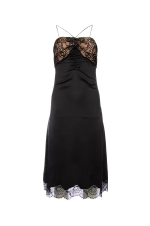 Pinko Lace Detailed Spaghetti Strap Dress
