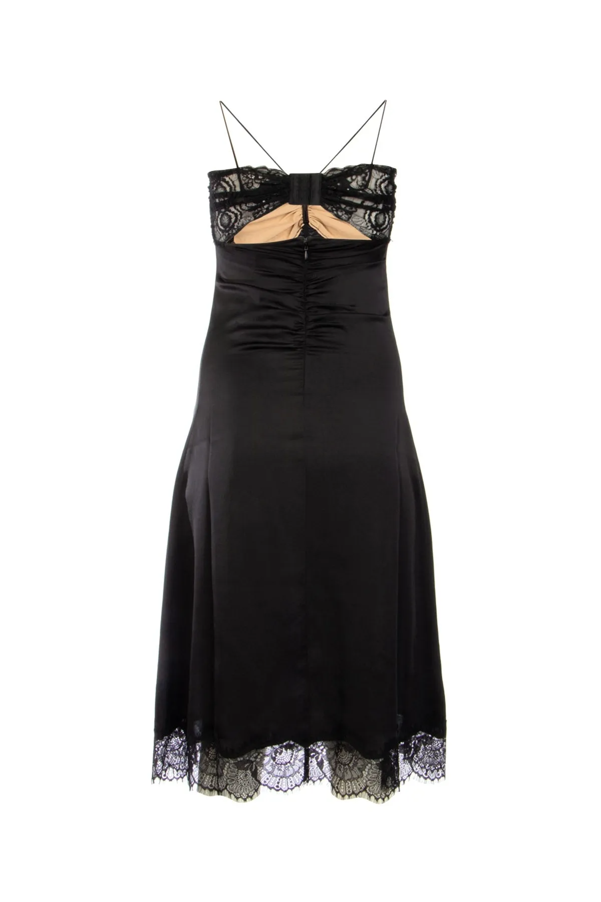 Pinko Lace Detailed Spaghetti Strap Dress