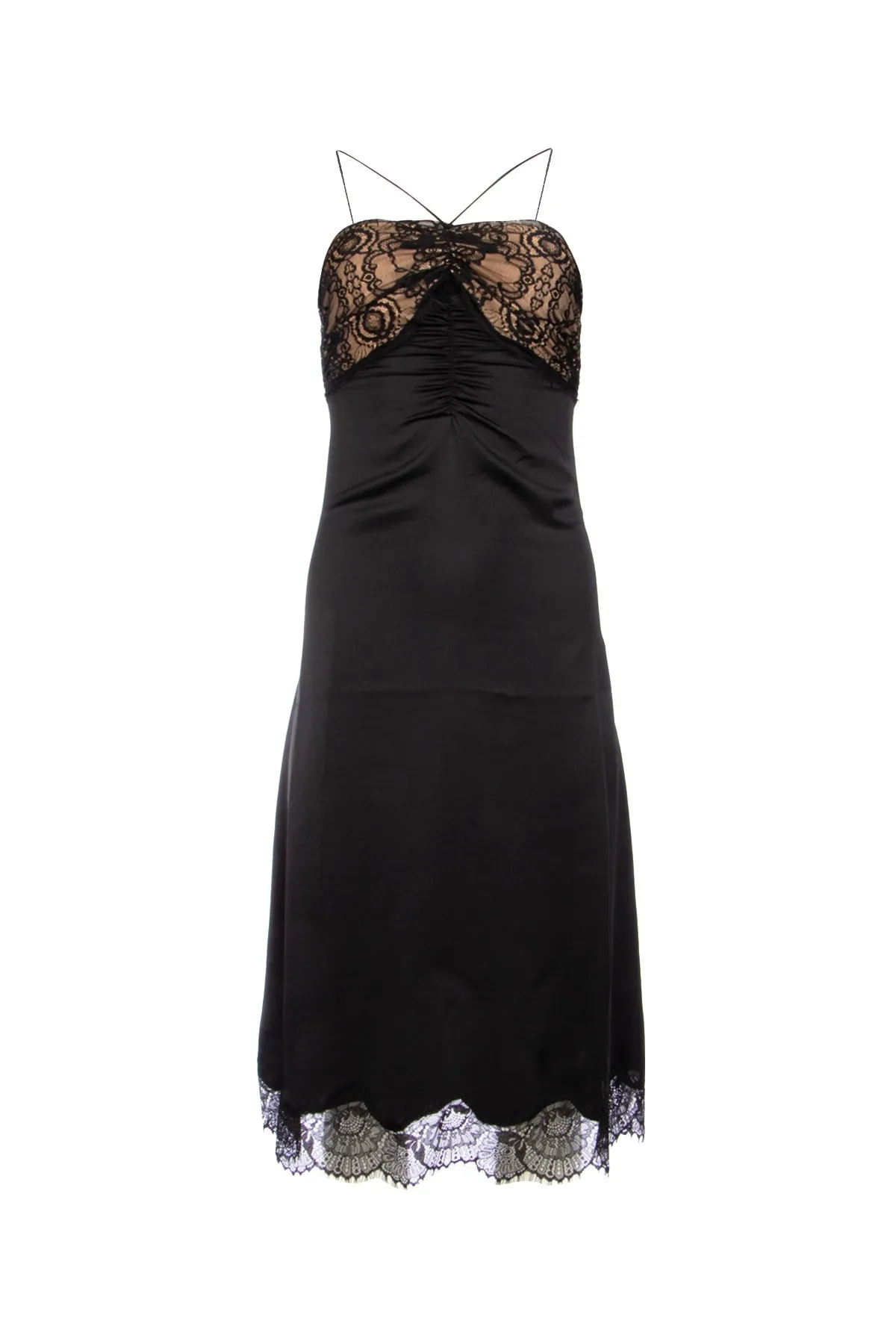 Pinko Lace Detailed Spaghetti Strap Dress