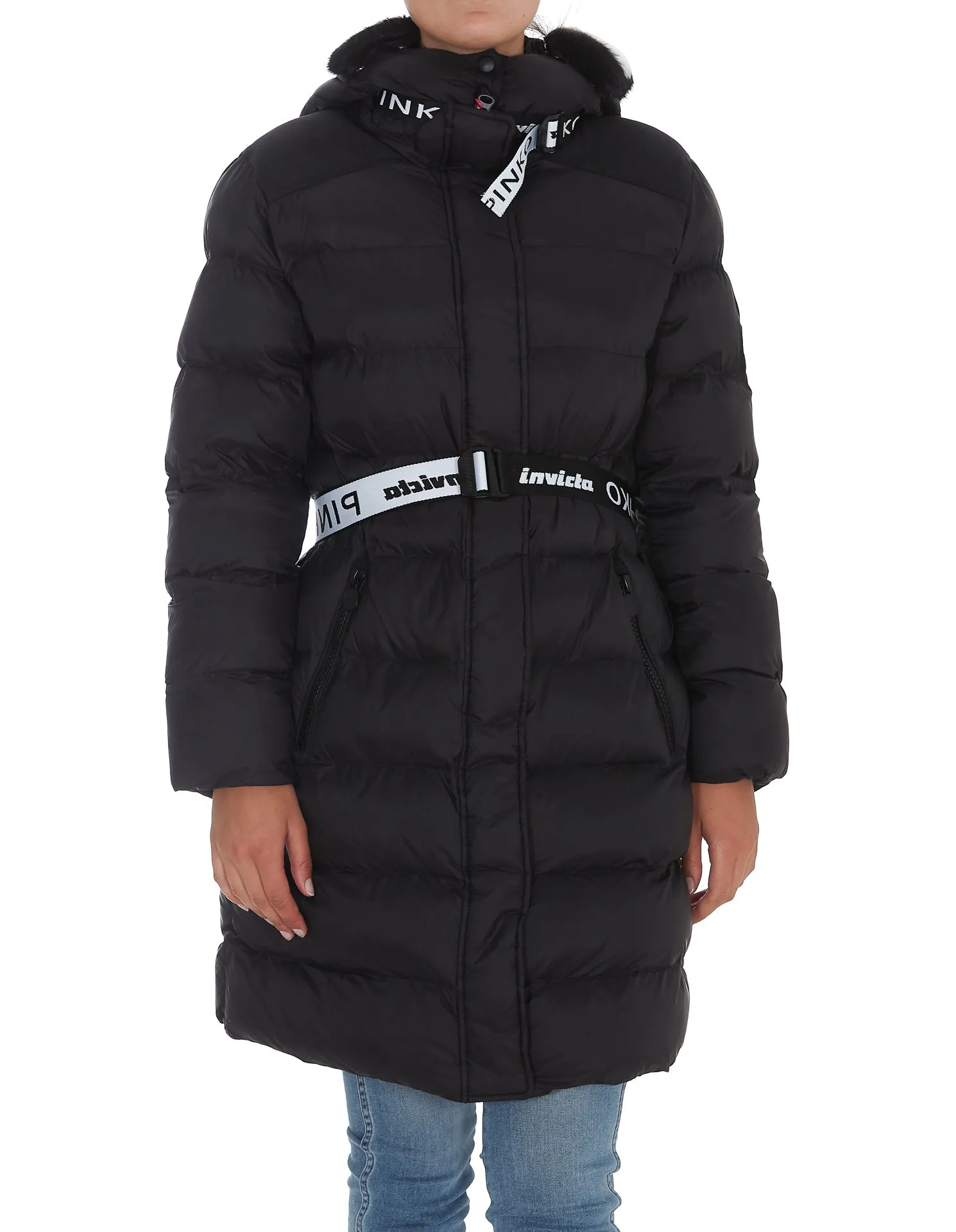 Pinko Logo Band Padded Jacket