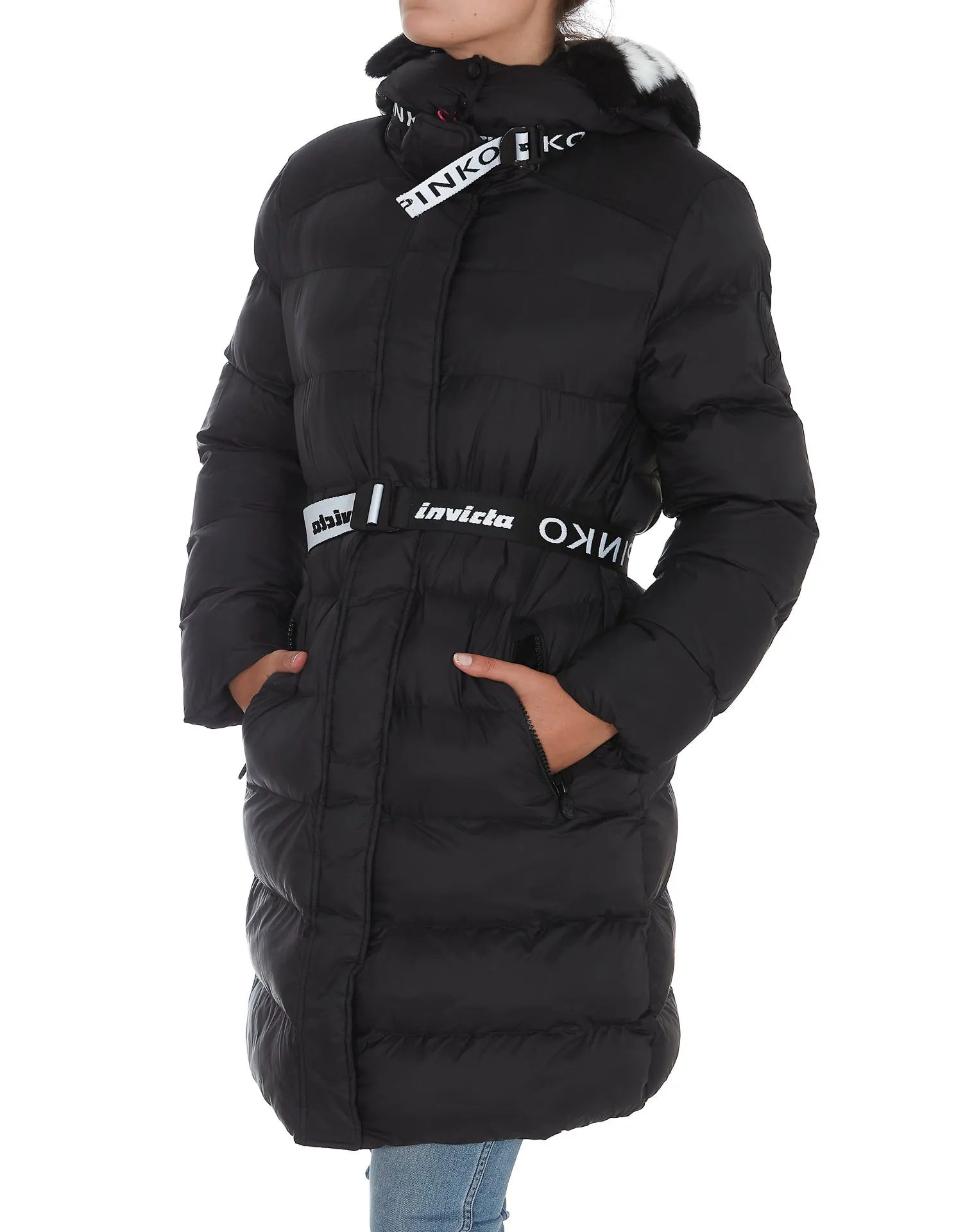 Pinko Logo Band Padded Jacket