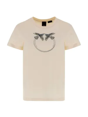 Pinko Logo Embellished Crewneck T-Shirt