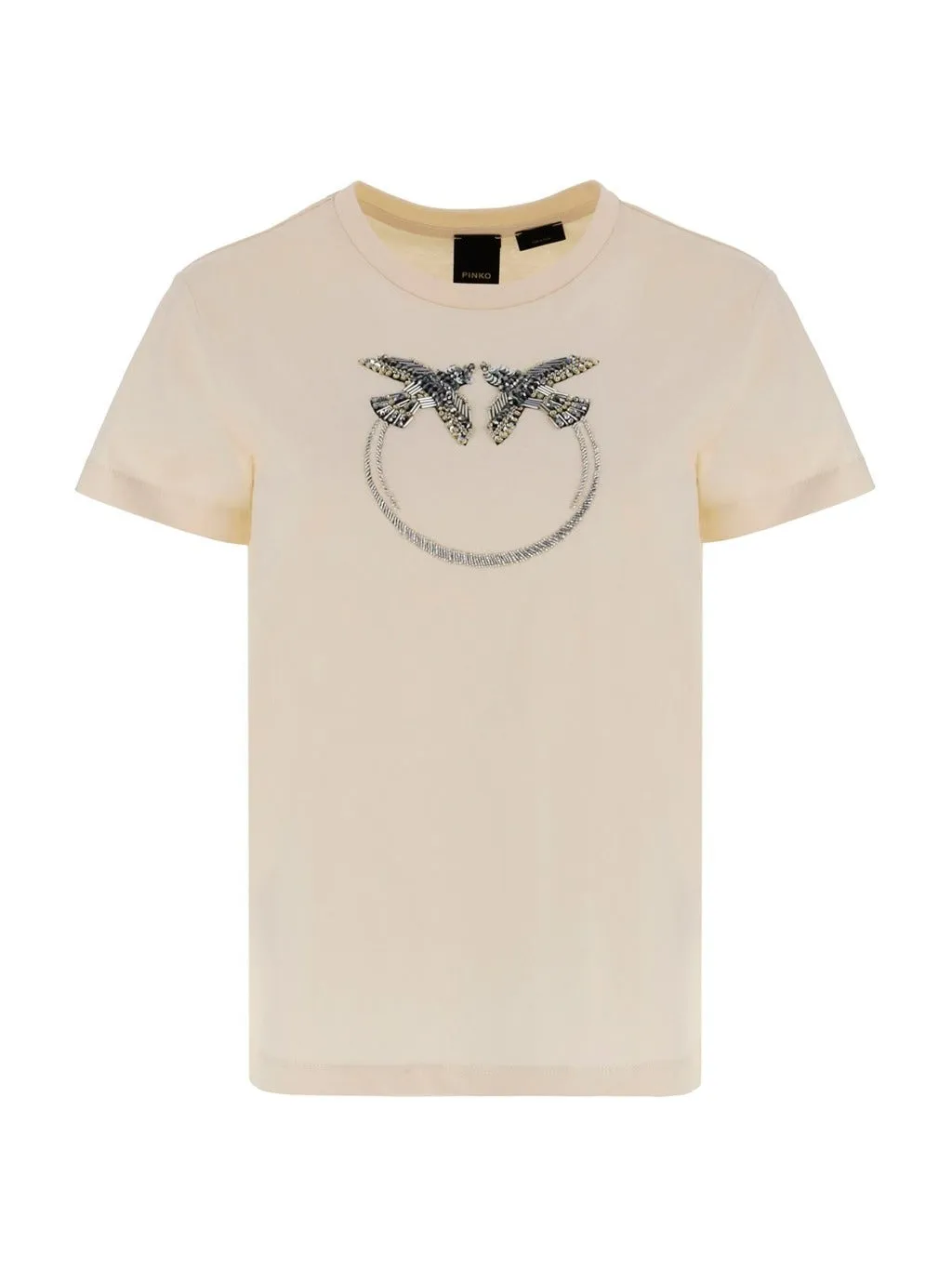 Pinko Logo Embellished Crewneck T-Shirt